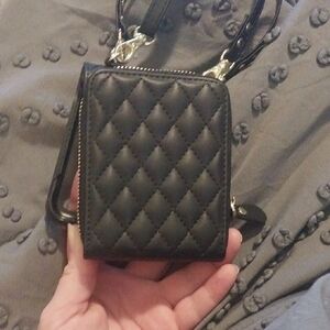 Chic Black Quilted Mini Crossbody Bag